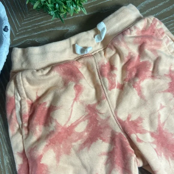 Orange Dip Tie Dyed GAP Terry Athletic Drawstring Shorts - Picture 2 of 7